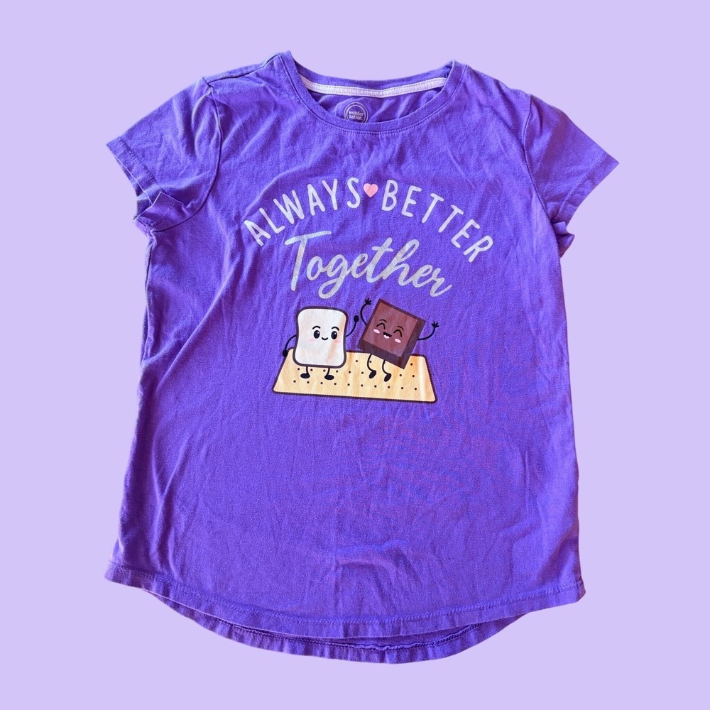 Y2K Wonder Nation "Always Better Together" Smores Graphic Tee Scene #17